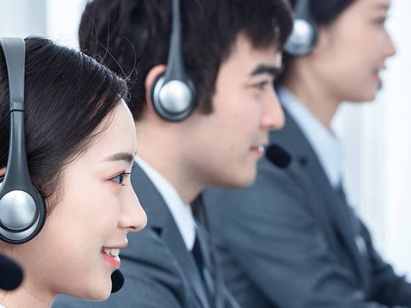 Our service persons are answering customers’ questions.