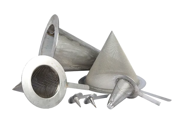 Many temporary strainers in different shapes