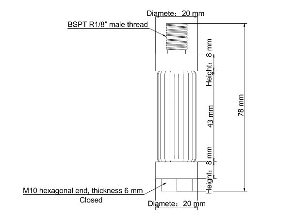 An example of pleated filter element drawing