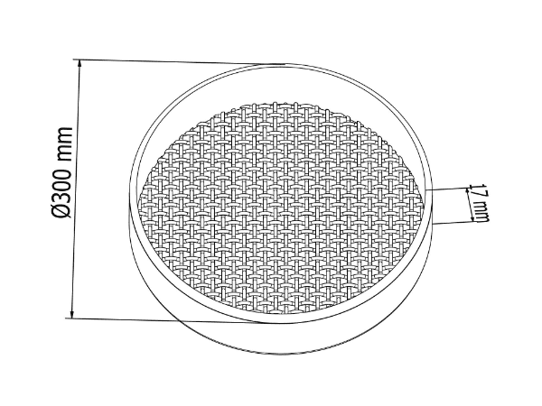 An example of test sieve drawing